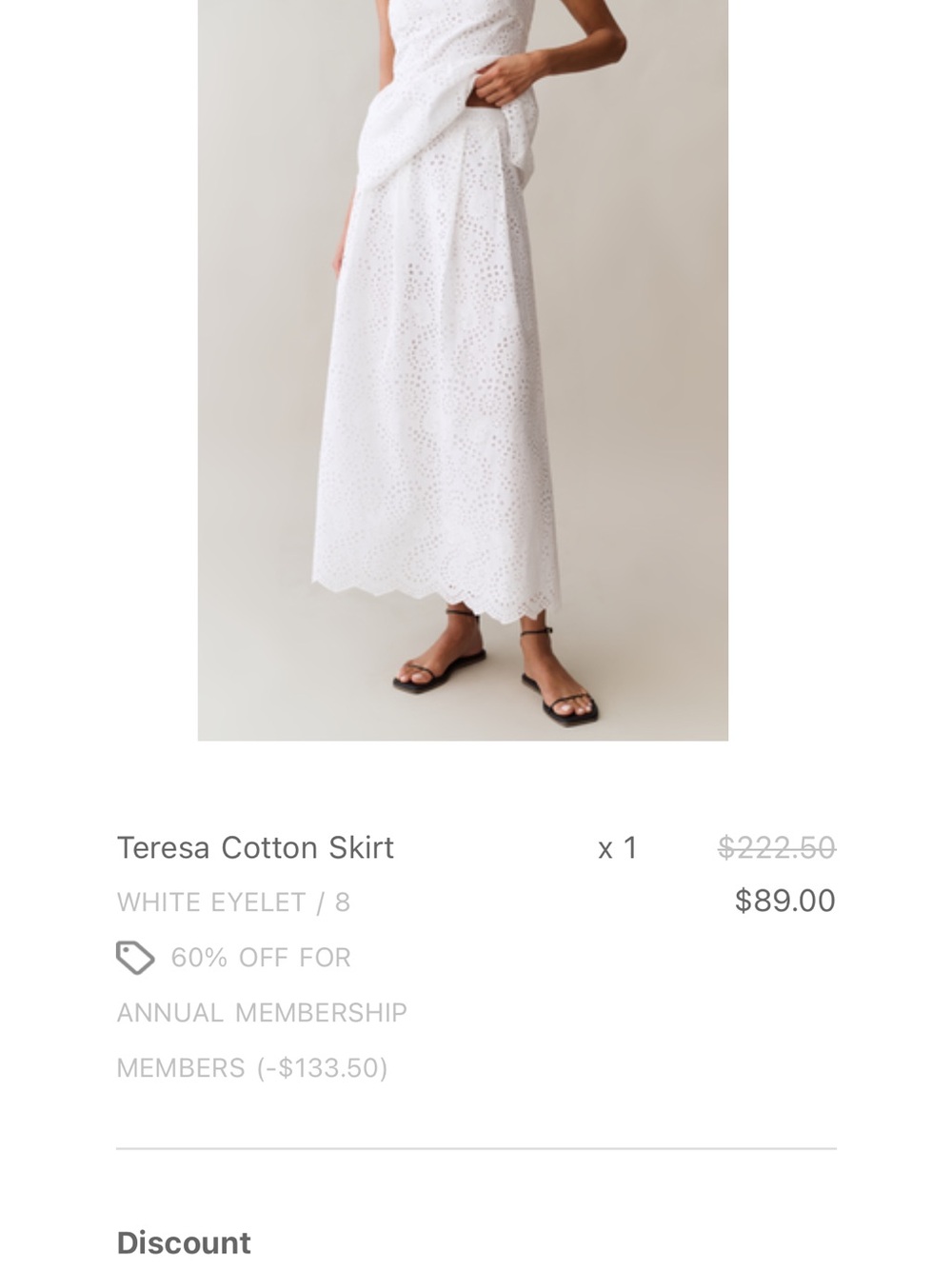 White Eyelet Peplum Maxi Skirt Set - Elegant Summer Ensemble - Picture 3 of 3